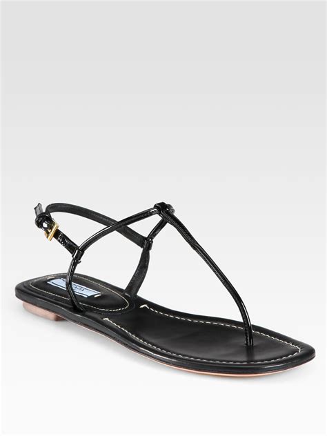 prada t strap thong sandals|Prada women's thong sandals.